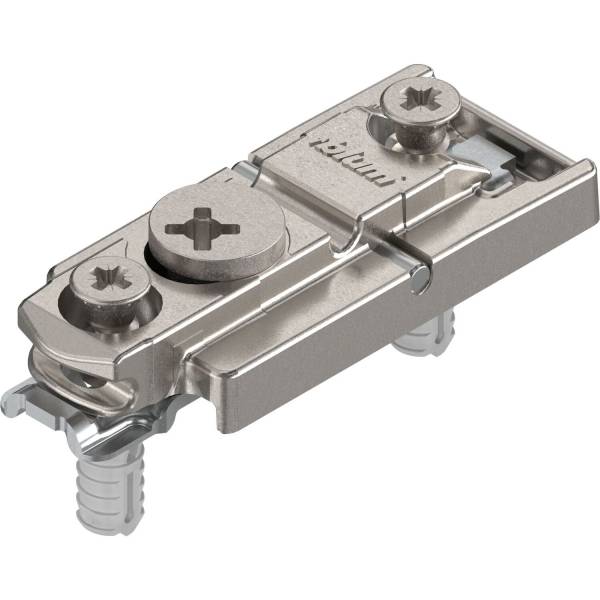 Blum® CLIP Montageplatte gerade, EXPANDO, HV: Exzenter, Distanz 0 mm - 177H5400E