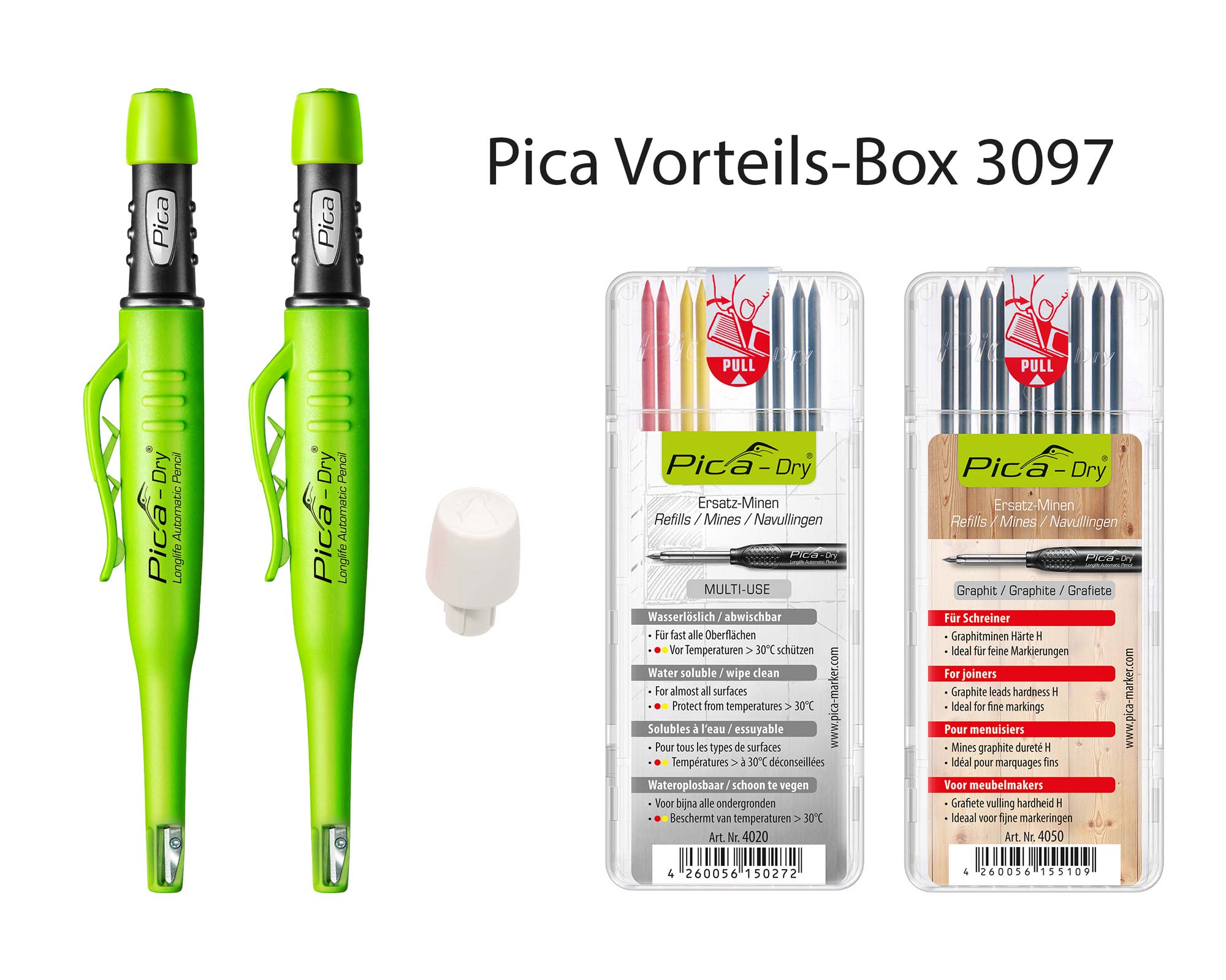 Pica PI3097 Pica Dry Pencil package 3030 with refills
