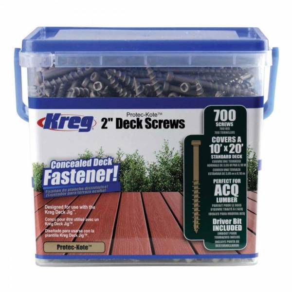 KREG® Deck Jig Schrauben 51mm Länge - 700 Stück - PK 700 - SDK-C2W-700