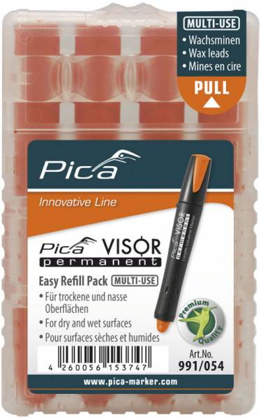 Pica VISOR permanent Ersatz-Minen - Farbe: fluo-orange - 991/054
