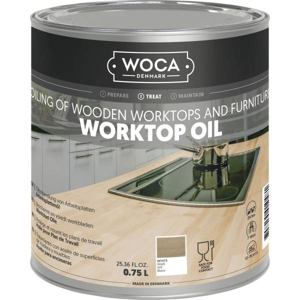 WOCA Arbeitsplattenöl - 0,75 Liter - Weiss