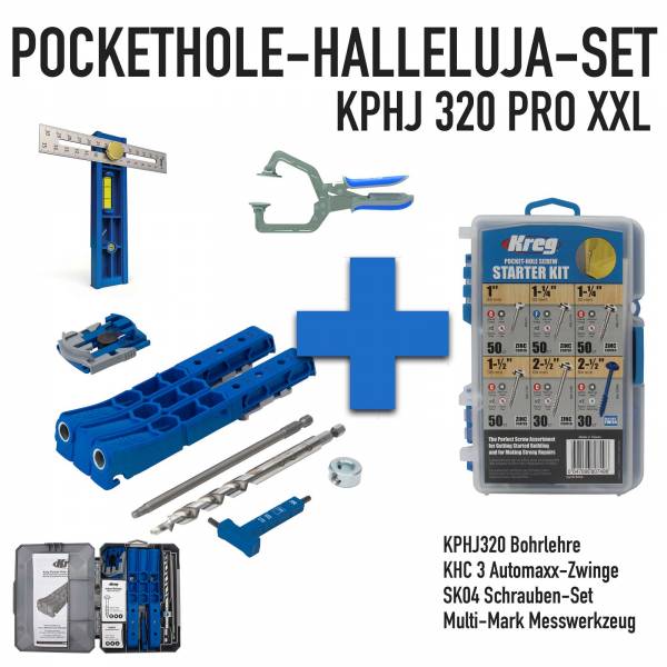 KREG® Pockethole-Halleluja-Freuden-Set KPHJ 320 PRO XXL