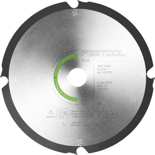 Festool Diamant-Kreissägeblatt DIA 168x1,8x20 F4 ABRASIVE MATERIALS - 205769