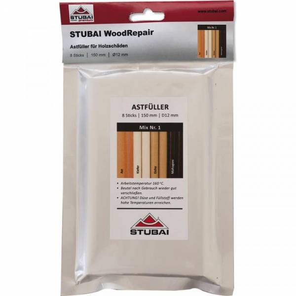 WoodRepair Astfüller Farbsticks 150mm, 8 Stück - MIX Pack 1