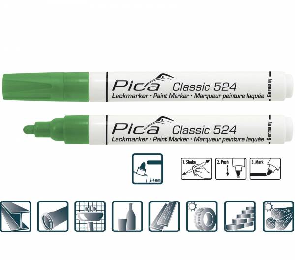 PICA® Classic 524 - GRÜN - Industrie Lackmarker - 524/36