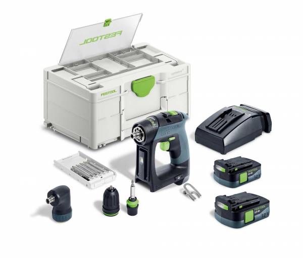 Festool kompakter 12V Akku-Bohrschrauber CXS 12 2,5-Set - 576865