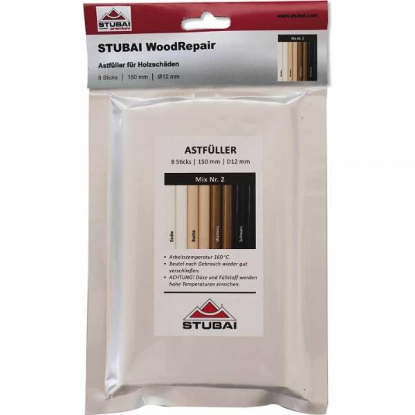 WoodRepair Astfüller Farbsticks 150mm, 8 Stück - MIX Pack 2