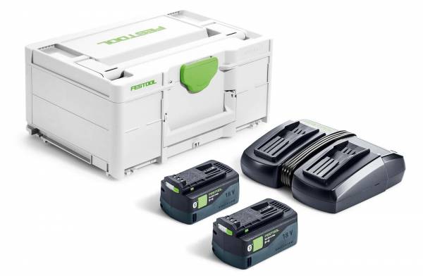 Festool Energie-Set (2 Akkupacks 5,0Ah + 1 Doppel-Schnellladegerät) SYS 18V 2x5,0/TCL 6 DUO - 577707