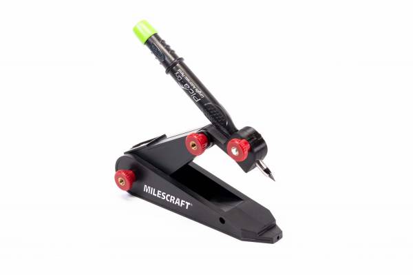 SET: Milescraft® Parallelanreißer mit Bleistift und Zirkelfunktion + Adapter + PICA Dry 3030 Stift