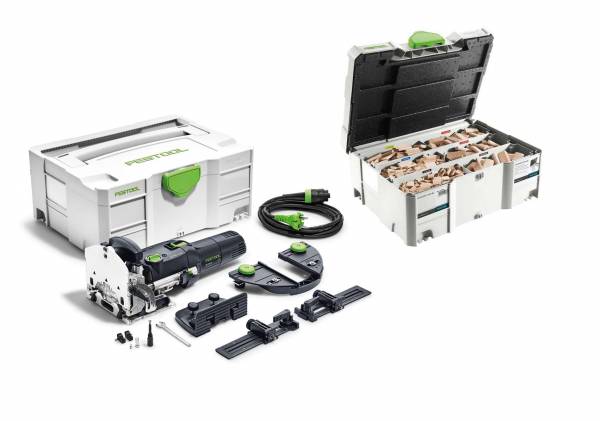 SET: Festool Dübelfräse DF 500 Q-Set DOMINO + Anschläge + Dübelkoffer + Fräser-Etui