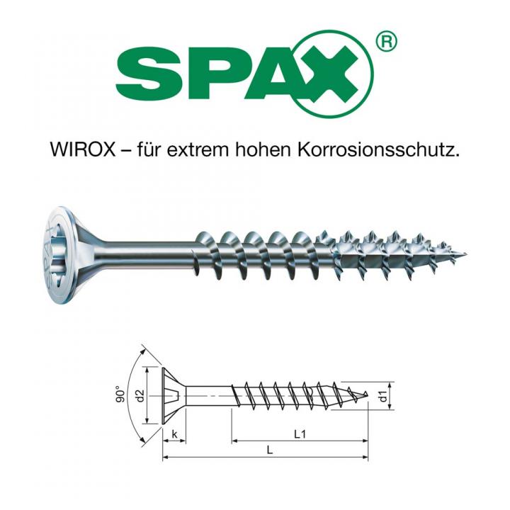 Spax Senkkopfschraube-Set + Dübel Wirox T-Star Plus 161 Stk.