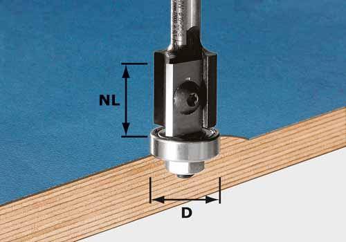 Festool Wendeplatten-Bündigfräser Ø 19mm - Nutzlänge 20mm - Schaft 8mm - Lager unten - 491082