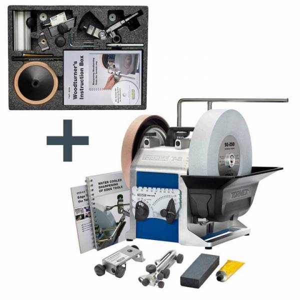 SET: TORMEK® Nassschleifmaschine-SET T-8 + Drechslerpaket TNT-808 + Drehplatte RB-180