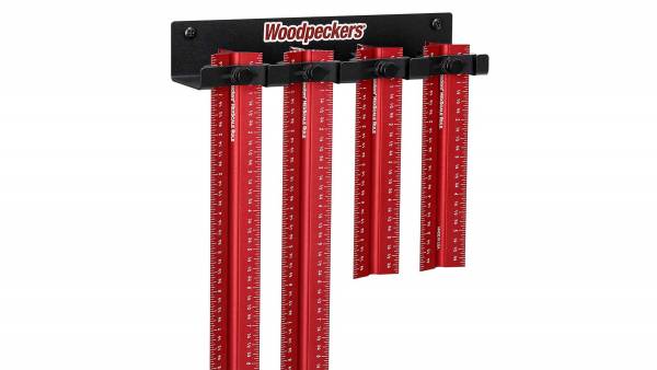 Woodpeckers Dreikantlineal-Set 150 / 300 / 600 / 900mm HEXSCALE RULE mit Anschlagstopp