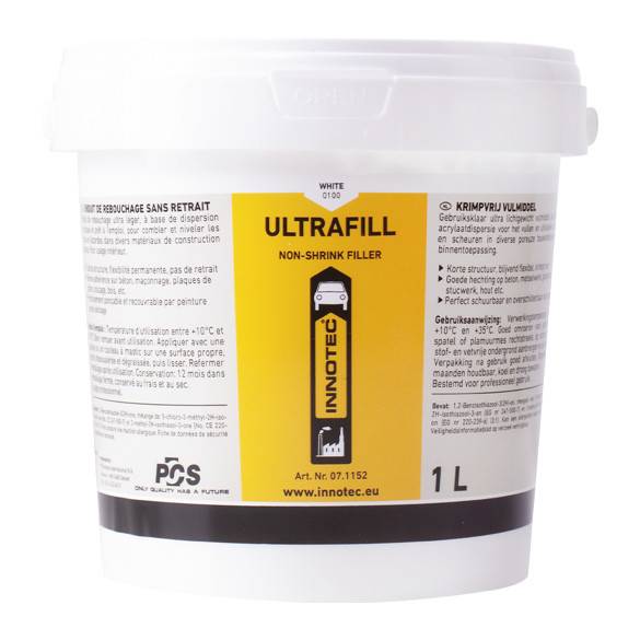 INNOTEC Universelle Spachtelmasse - Weiß - "Ultrafill" - 1 Liter Kübel