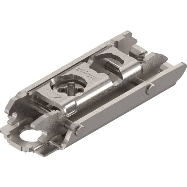 Blum® CLIP Exzenter Montageplatte gerade, Stahl, Spax-Schrauben, Distanz 0 mm - 175H3100