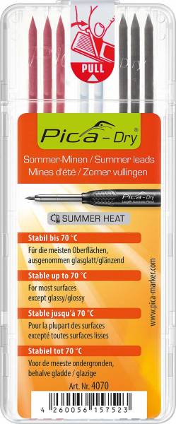 PICA Ersatzminen-Set "Summer Heat" zu Tieflochmarker Pica Dry - 4070